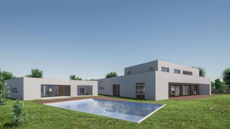 Single-Family Homes, Exterior, Swimming Pools, Contemporary, modern